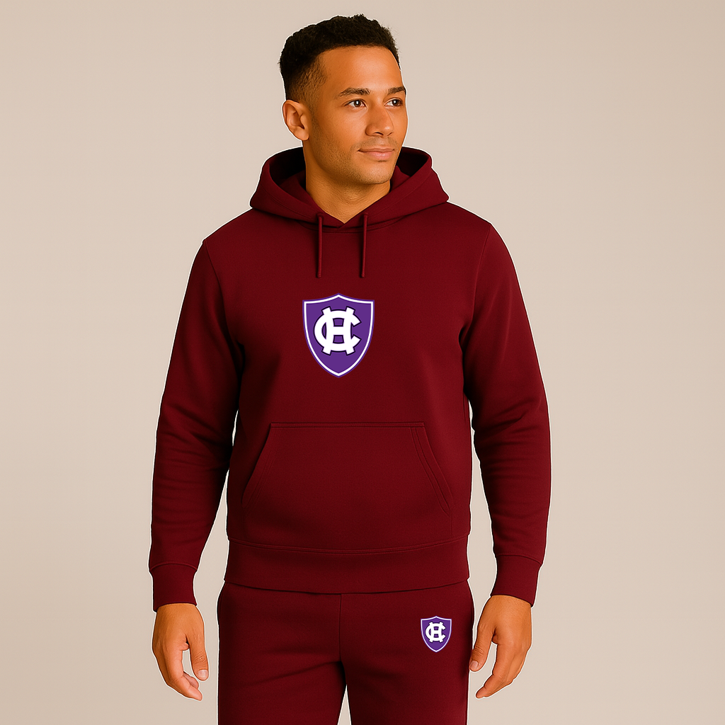 Men's Holy Cross Crusaders Logo Hoodie Joggers Set