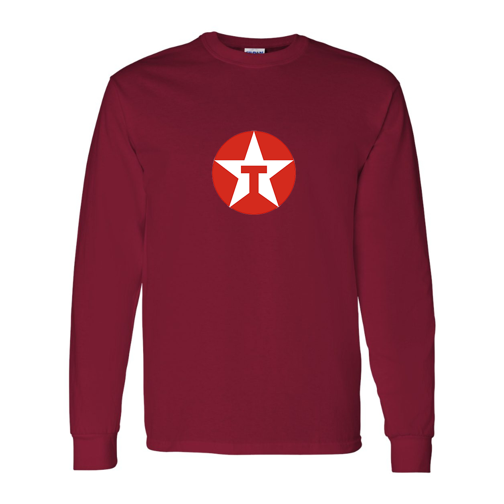Men's Texaco Logo Gildan Heavy Cotton Long Sleeve T-Shirt