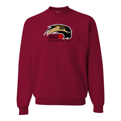 Men's SIU Edwardsville Cougars Logo  JERZEES NuBlend Crewneck Sweatshirt