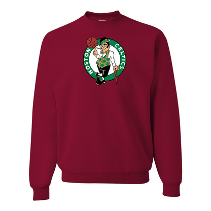 Men's Boston Celtics Logo  JERZEES NuBlend Crewneck Sweatshirt
