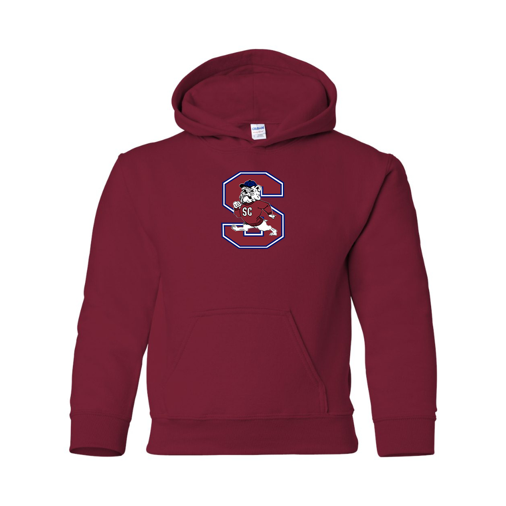 Youth South Carolina State Bulldogs Logo Gildan Heavy Blend  Hooded Sweatshirt