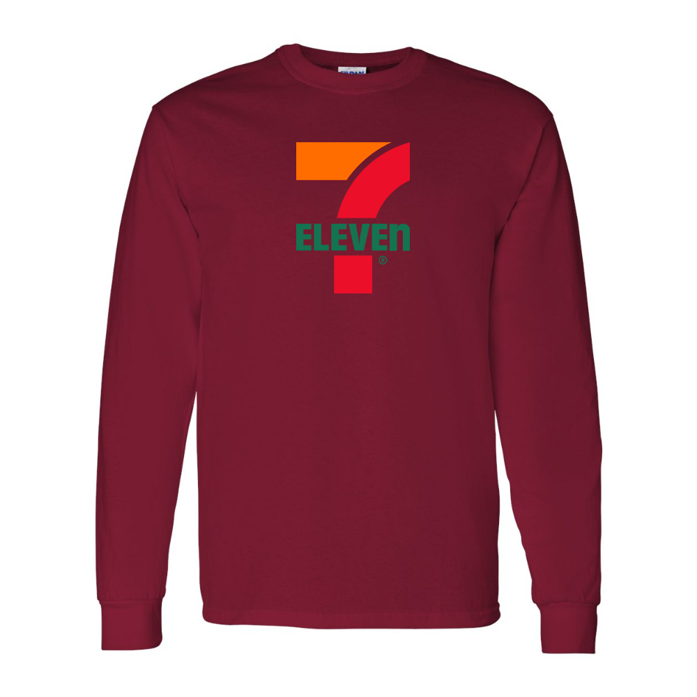 Men's 7 Eleven Logo Gildan Heavy Cotton Long Sleeve T-Shirt