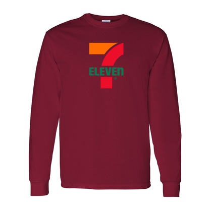Men's 7 Eleven Logo Gildan Heavy Cotton Long Sleeve T-Shirt