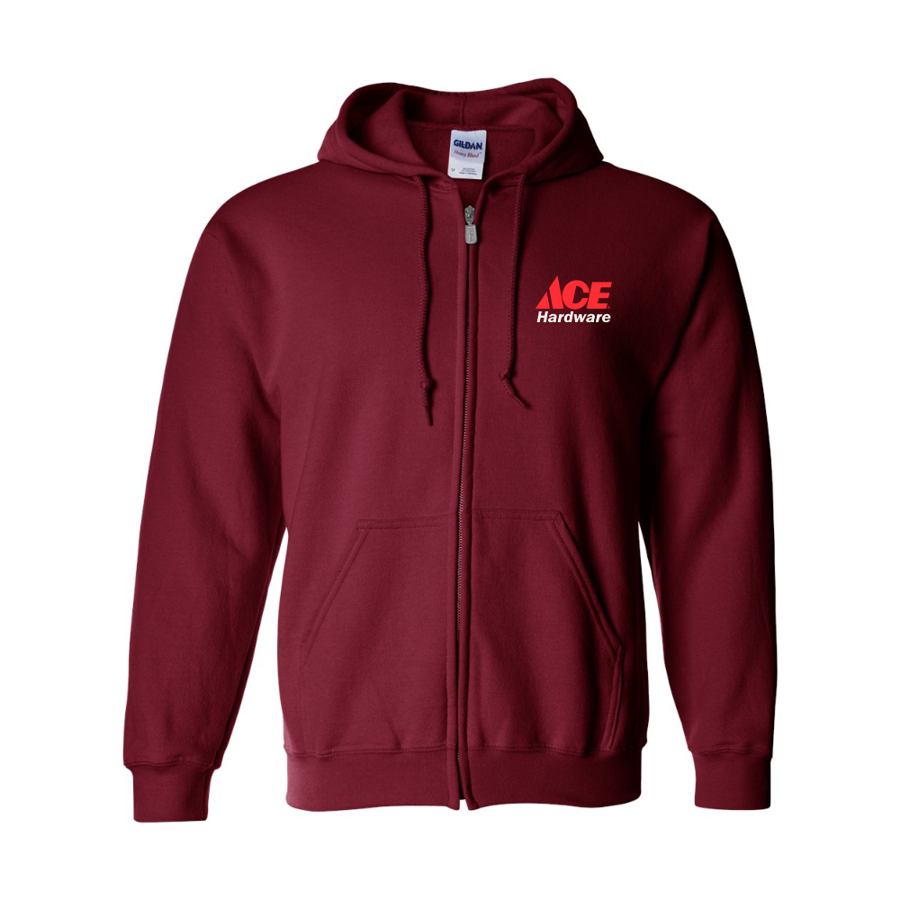 Men's ACE Hardware Logo Gildan  Heavy Blend Full Zip Hooded Sweatshirt
