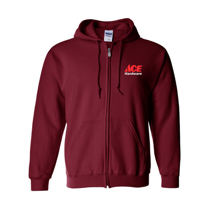 Men's ACE Hardware Logo Gildan  Heavy Blend Full Zip Hooded Sweatshirt