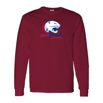 Men's South Alabama Jaguars Logo Gildan Heavy Cotton Long Sleeve T-Shirt