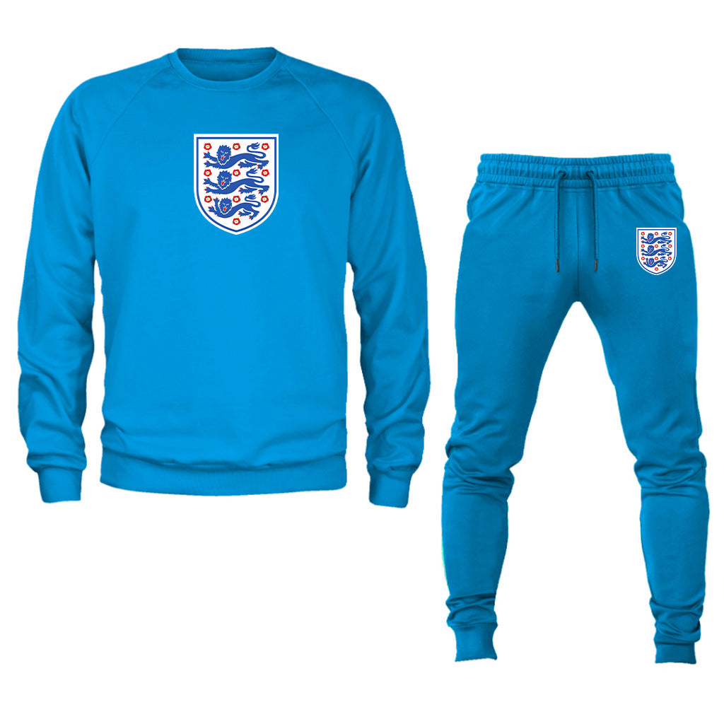 Men's England National Football Team Crewneck Sweatshirt Joggers Suit