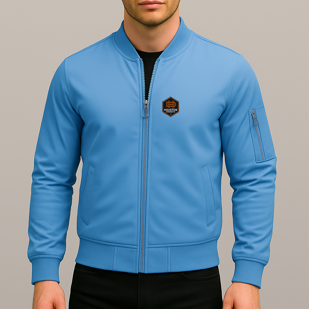 Men's Houston Dynamo FC Soccer Lightweight Bomber Jacket Windbreaker Softshell Varsity Jacket Coat