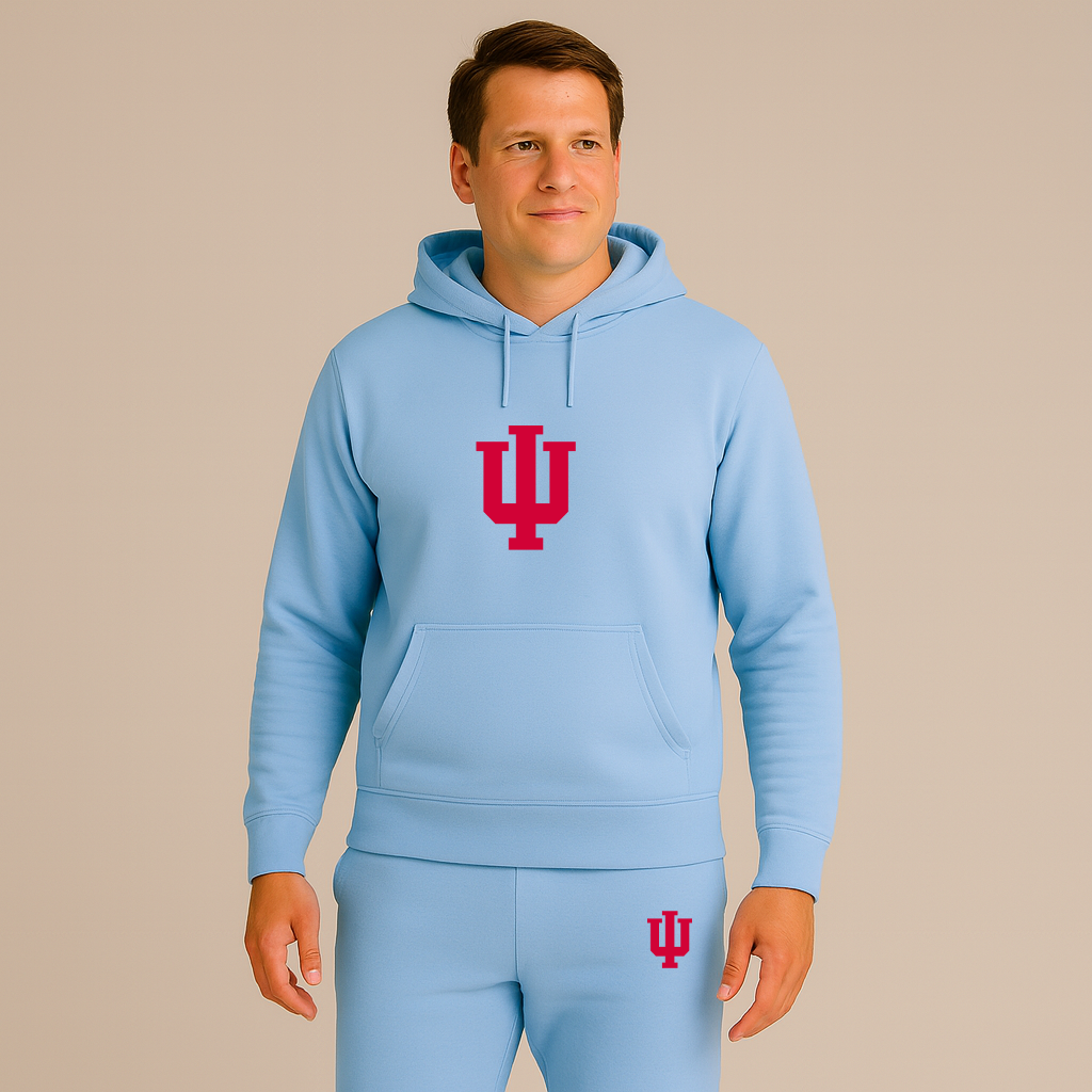 Men's Indiana Hoosiers Logo Hoodie Joggers Set