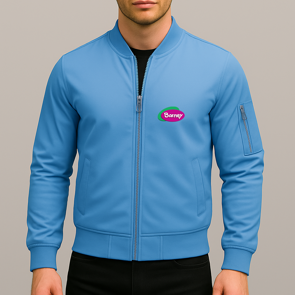 Men's Barney Show Lightweight Bomber Jacket Windbreaker Softshell Varsity Jacket Coat