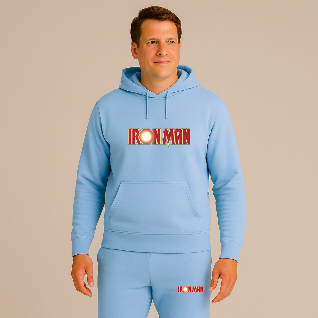 Men's Iron Man Marvel Superhero Hoodie Joggers Set
