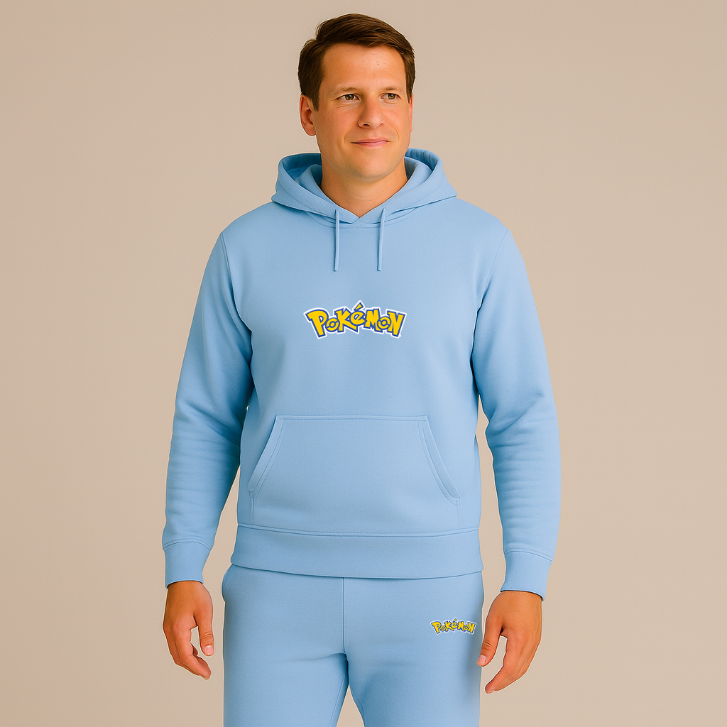 Men's Pokemon Cartoon Hoodie Joggers Set