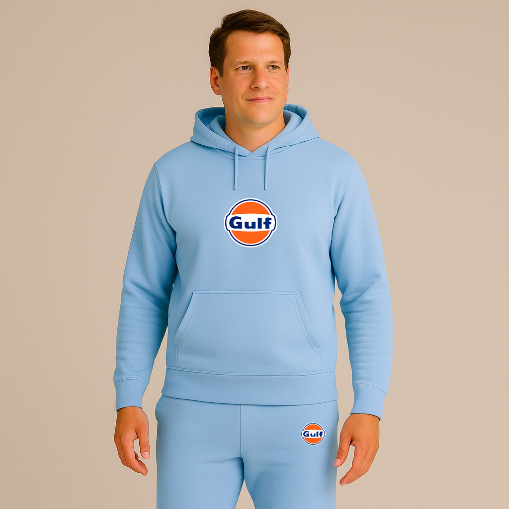 Men's Gulf Oil Logo Hoodie Joggers Set