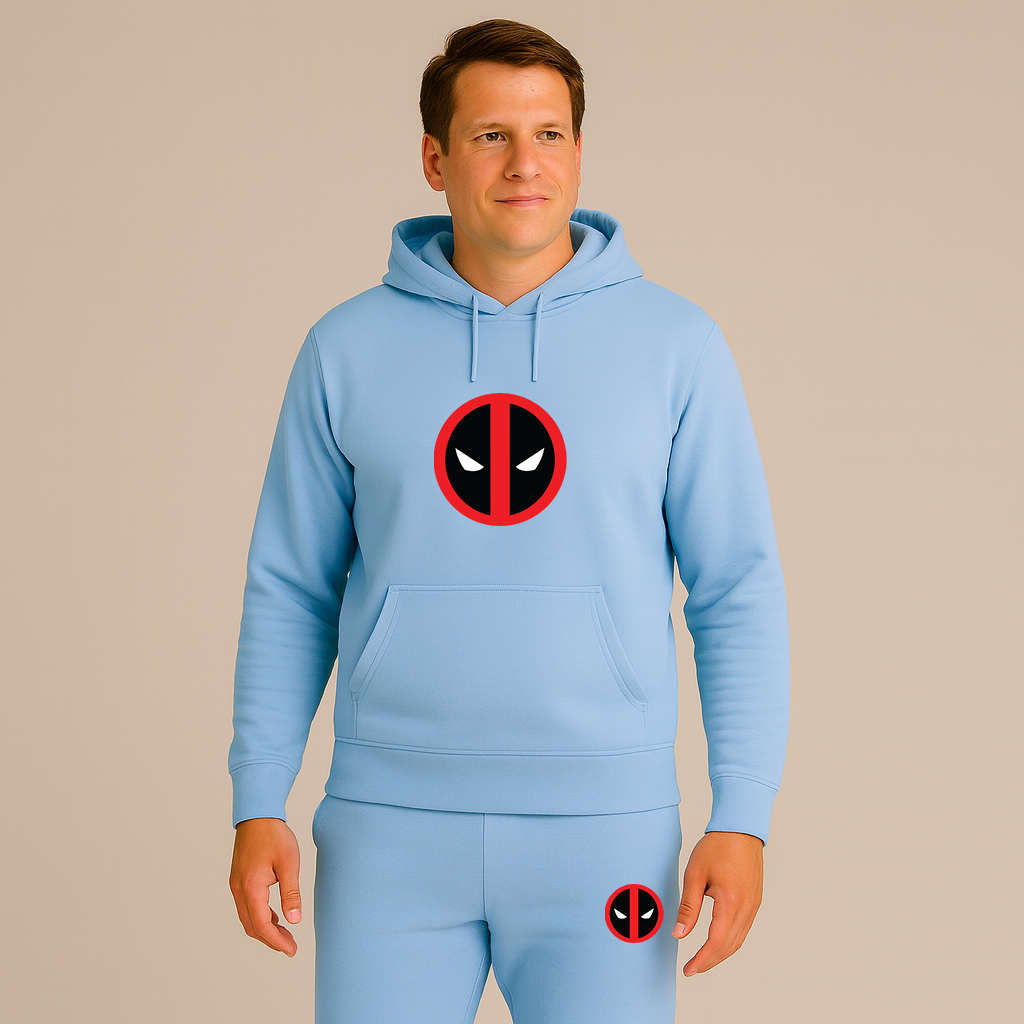Men's Deadpool Marvel Superhero Hoodie Joggers Set