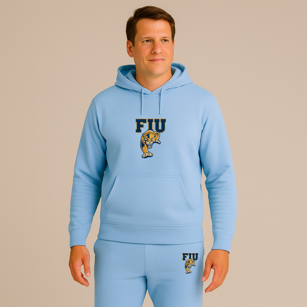 Men's FIU Panthers Logo Hoodie Joggers Set