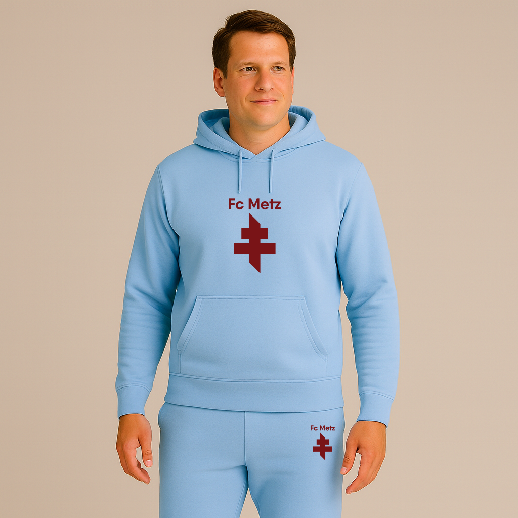 Men's FC Metz Soccer Logo Hoodie Joggers Set