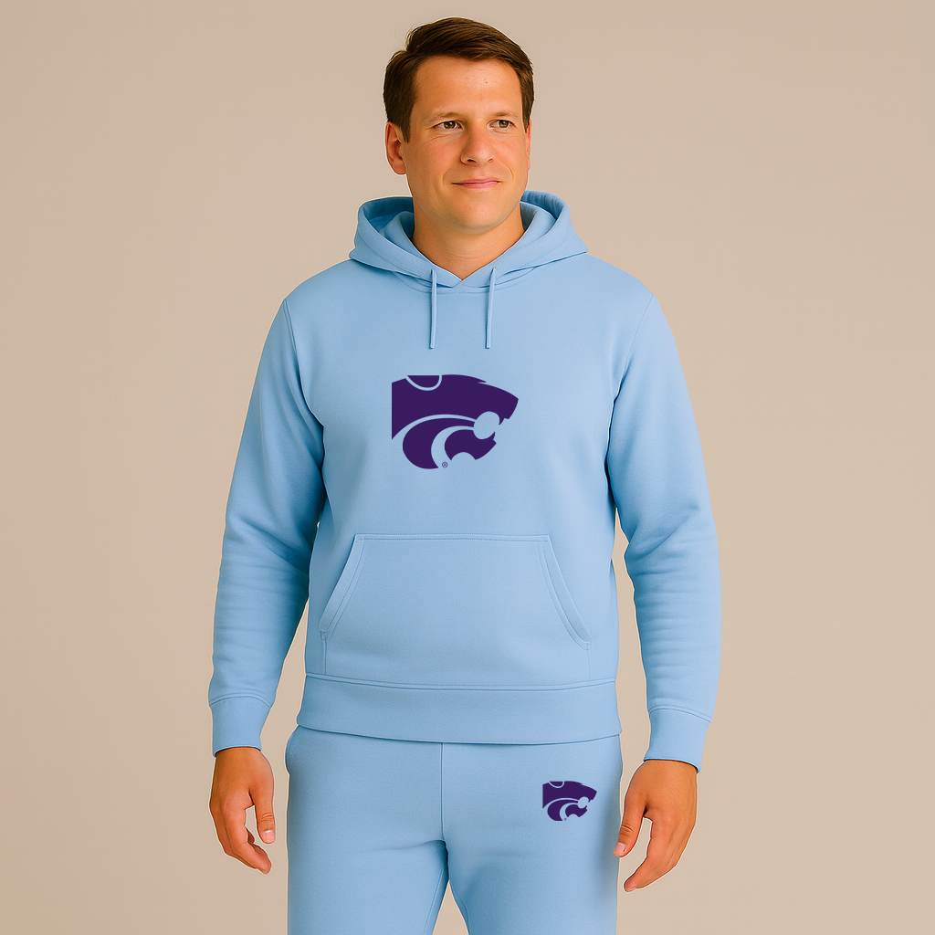 Men's Kansas State Wildcats Logo Hoodie Joggers Set