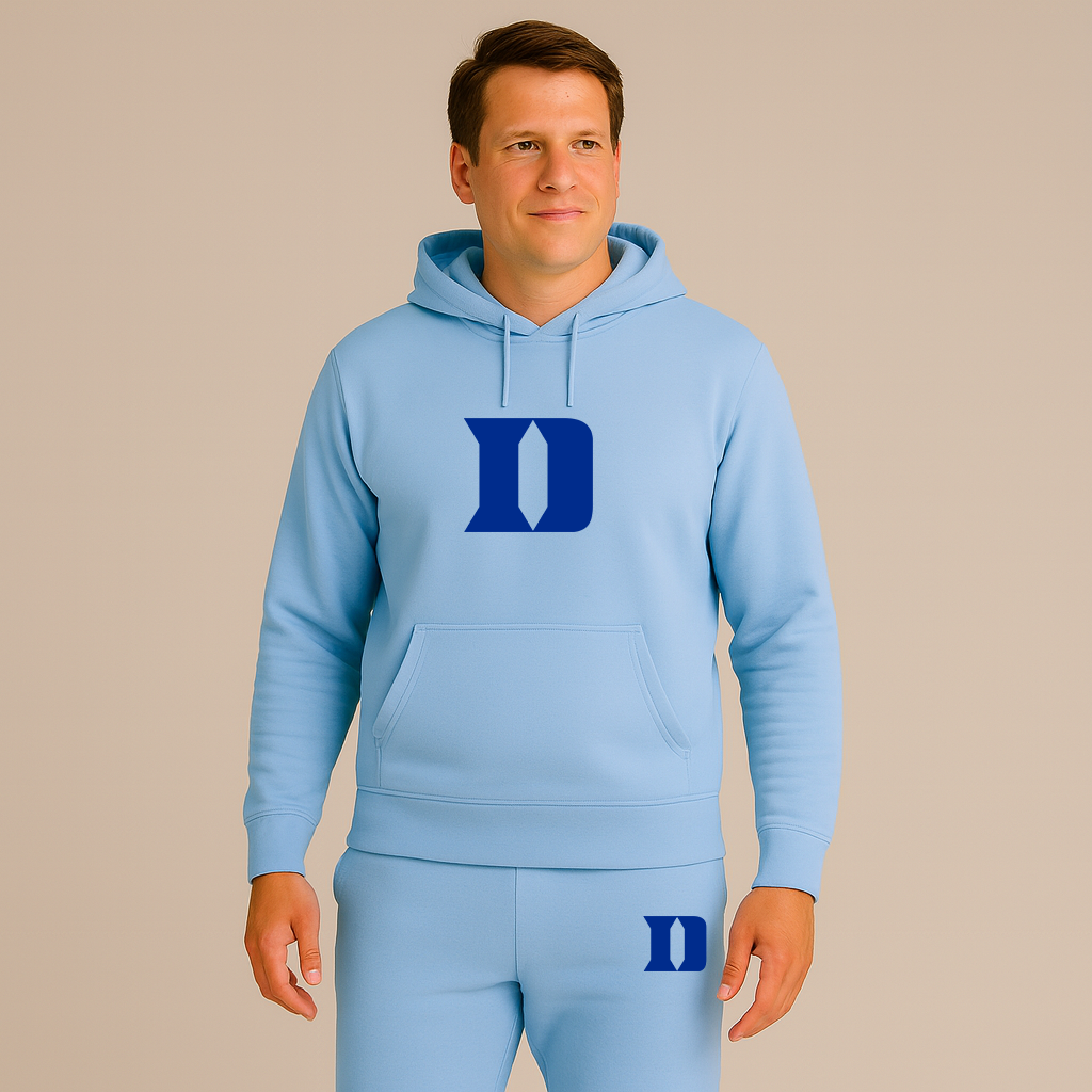 Men's Duke Blue Devils Logo Hoodie Joggers Set