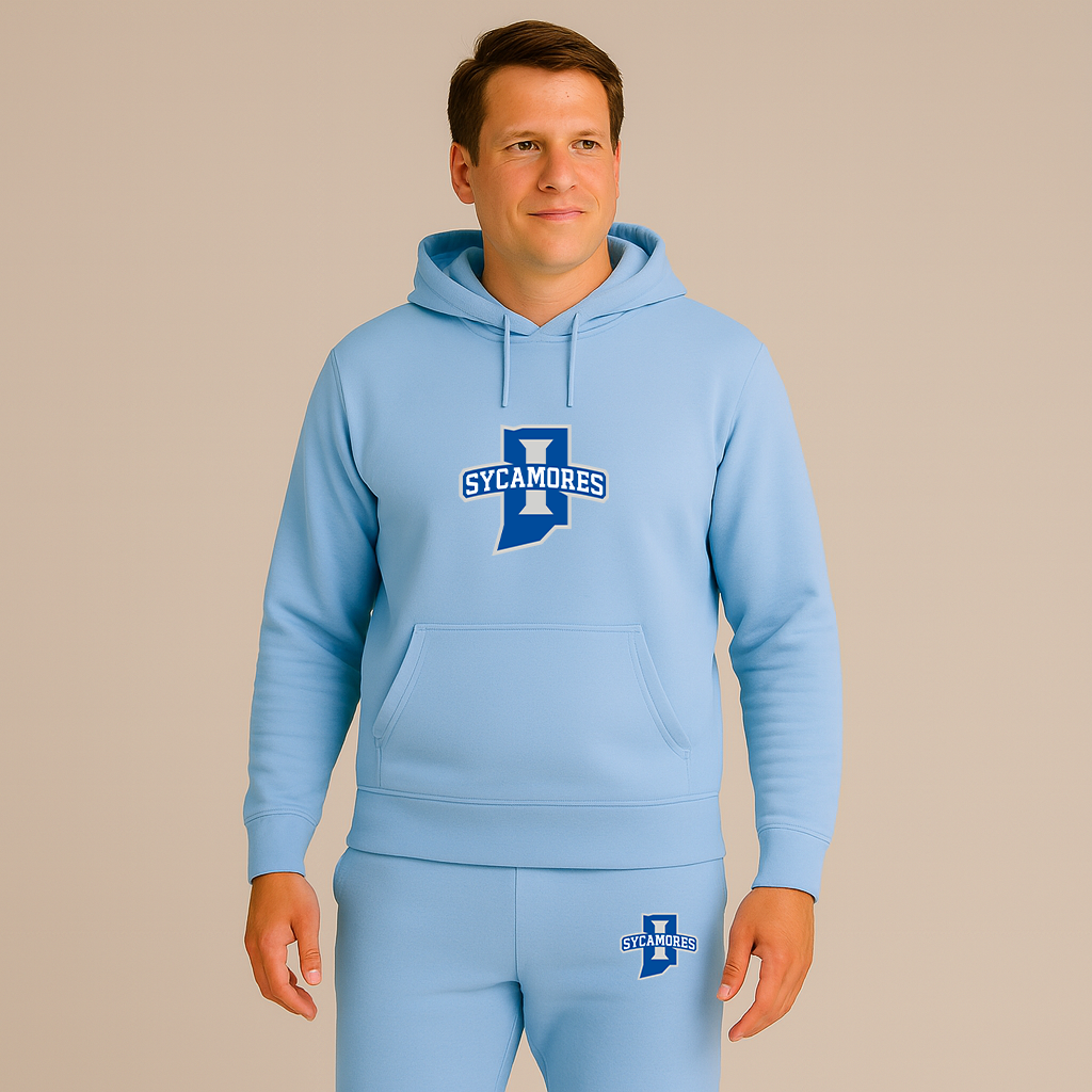 Men's Indiana State Sycamores Logo Hoodie Joggers Set