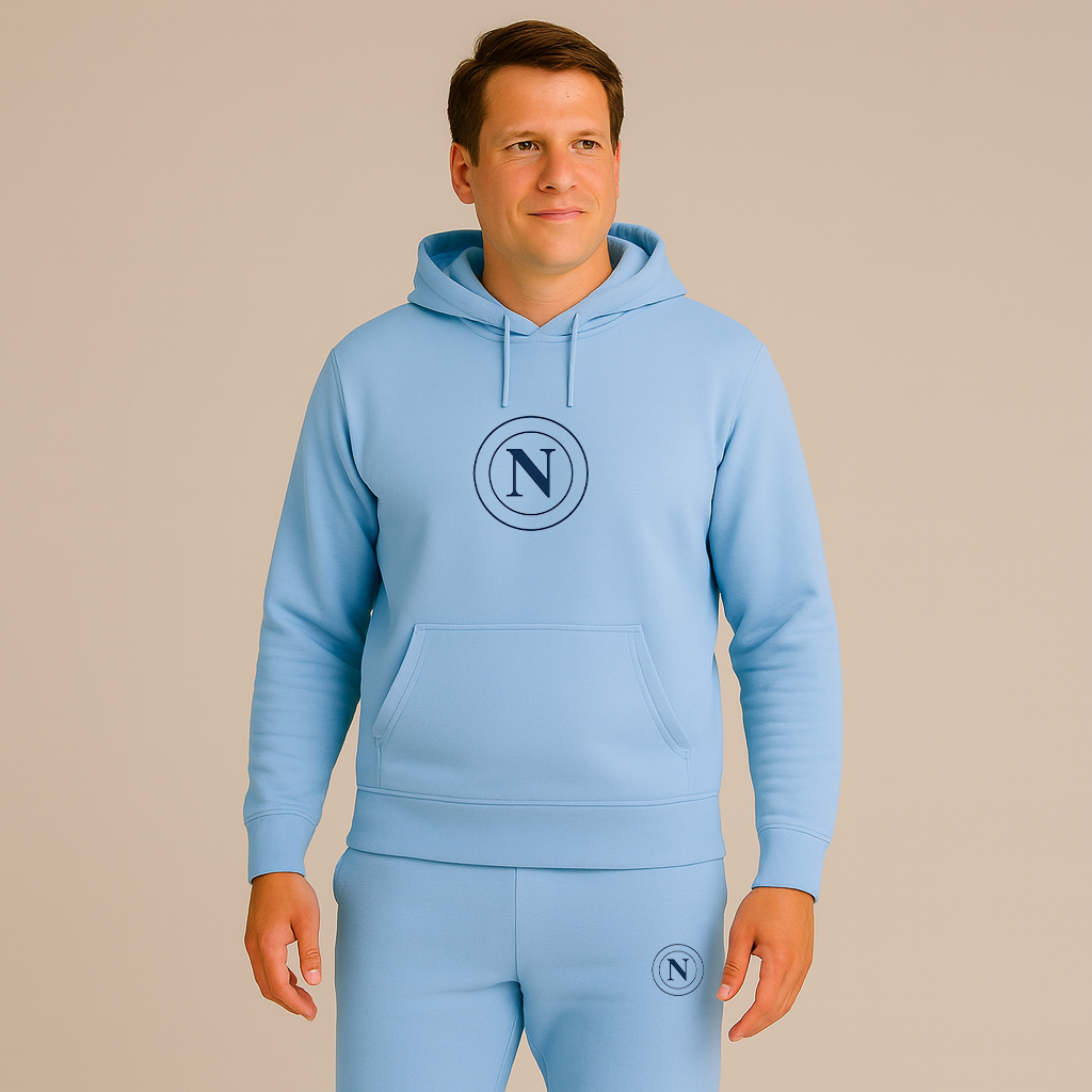 Men's Napoli 2025 Soccer Logo Hoodie Joggers Set