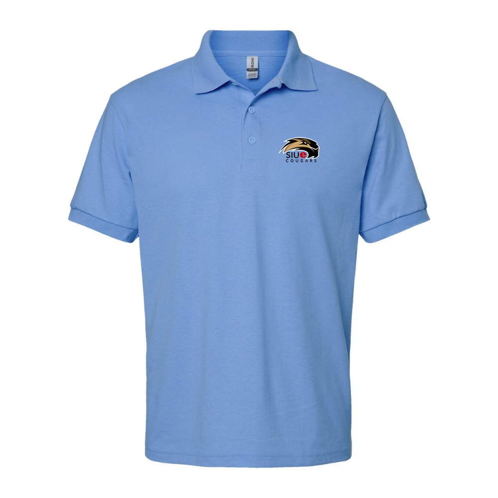 Men's SIU Edwardsville Cougars Logo Gildan Dry Blend Jersey Polo
