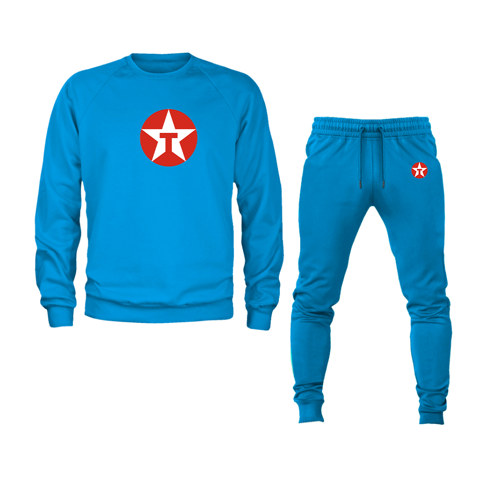Men's Texaco Logo Crewneck Sweatshirt Joggers Suit