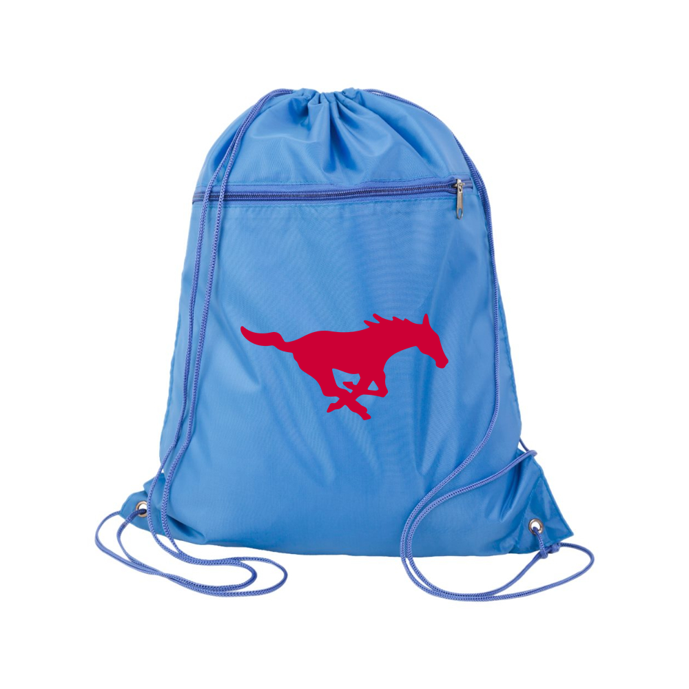 SMU Mustangs Logo Q-Tees - Polyester Cinchpack