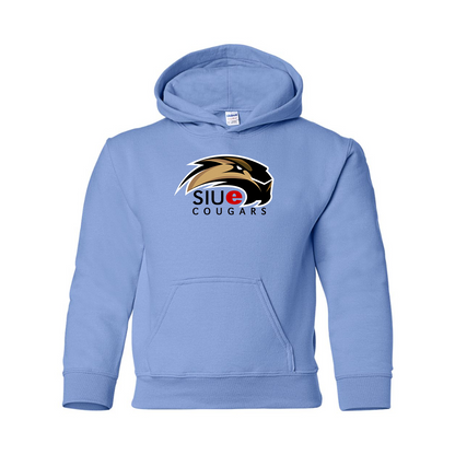 Youth SIU Edwardsville Cougars Logo Gildan Heavy Blend  Hooded Sweatshirt