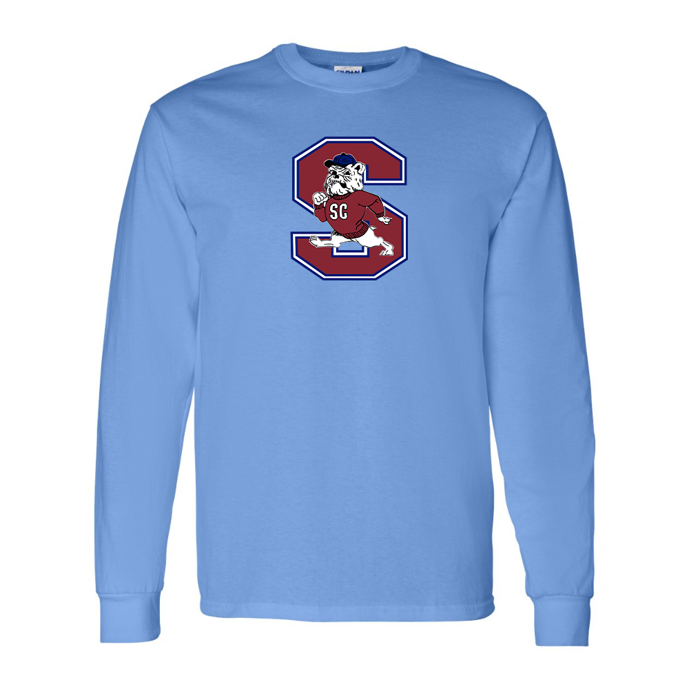 Men's South Carolina State Bulldogs Logo Gildan Heavy Cotton Long Sleeve T-Shirt