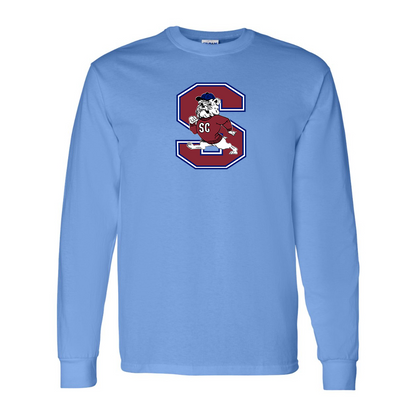 Men's South Carolina State Bulldogs Logo Gildan Heavy Cotton Long Sleeve T-Shirt