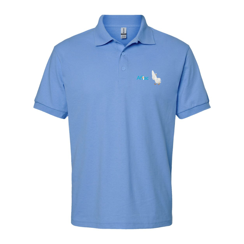 Men's Aflac Logo and Duck Gildan Dry Blend Jersey Polo
