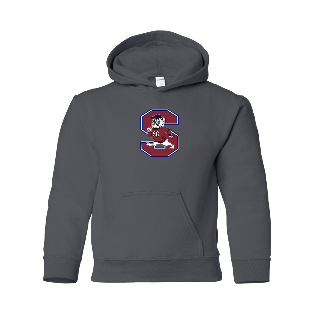 Youth South Carolina State Bulldogs Logo Gildan Heavy Blend  Hooded Sweatshirt