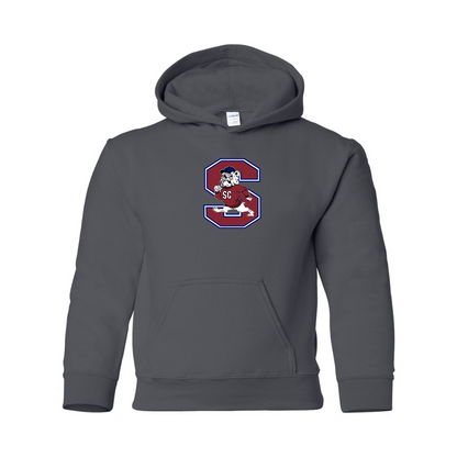 Youth South Carolina State Bulldogs Logo Gildan Heavy Blend  Hooded Sweatshirt