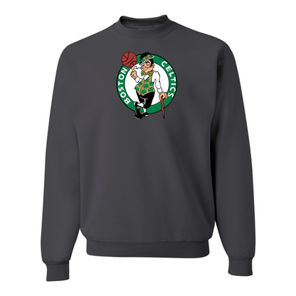 Men's Boston Celtics Logo  JERZEES NuBlend Crewneck Sweatshirt
