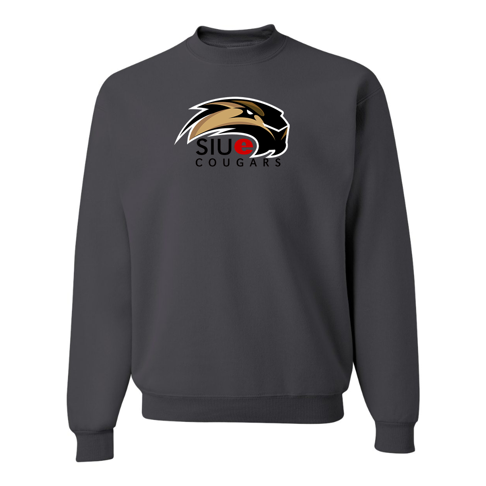 Men's SIU Edwardsville Cougars Logo  JERZEES NuBlend Crewneck Sweatshirt