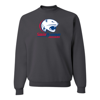 Men's South Alabama Jaguars Logo JERZEES NuBlend Crewneck Sweatshirt