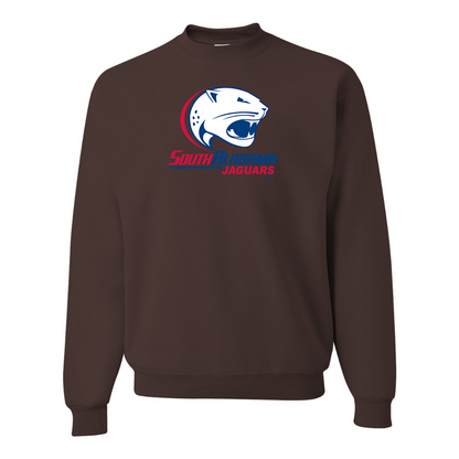 Men's South Alabama Jaguars Logo JERZEES NuBlend Crewneck Sweatshirt