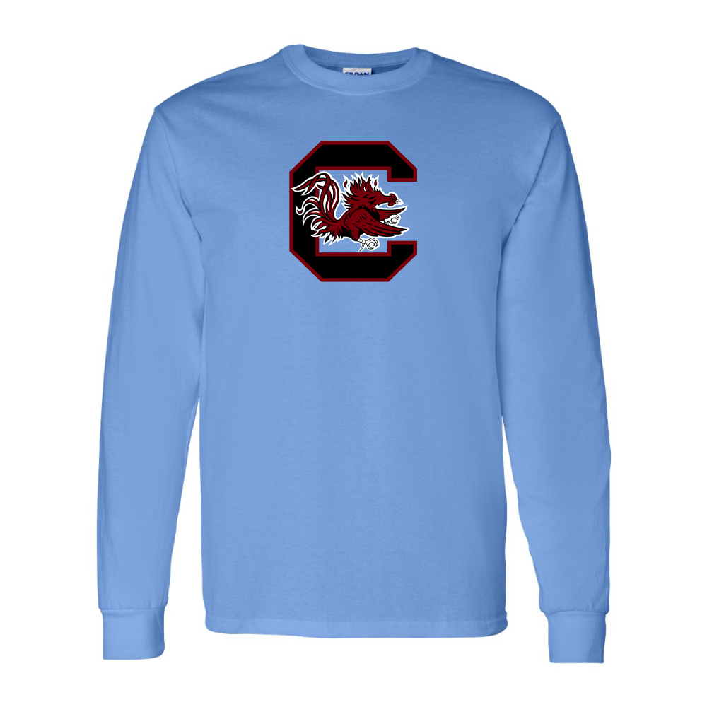 Men's South Carolina Gamecocks Logo Gildan Heavy Cotton Long Sleeve T-Shirt