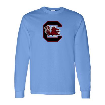 Men's South Carolina Gamecocks Logo Gildan Heavy Cotton Long Sleeve T-Shirt
