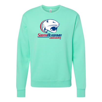 Men's South Alabama Jaguars Logo JERZEES NuBlend Crewneck Sweatshirt