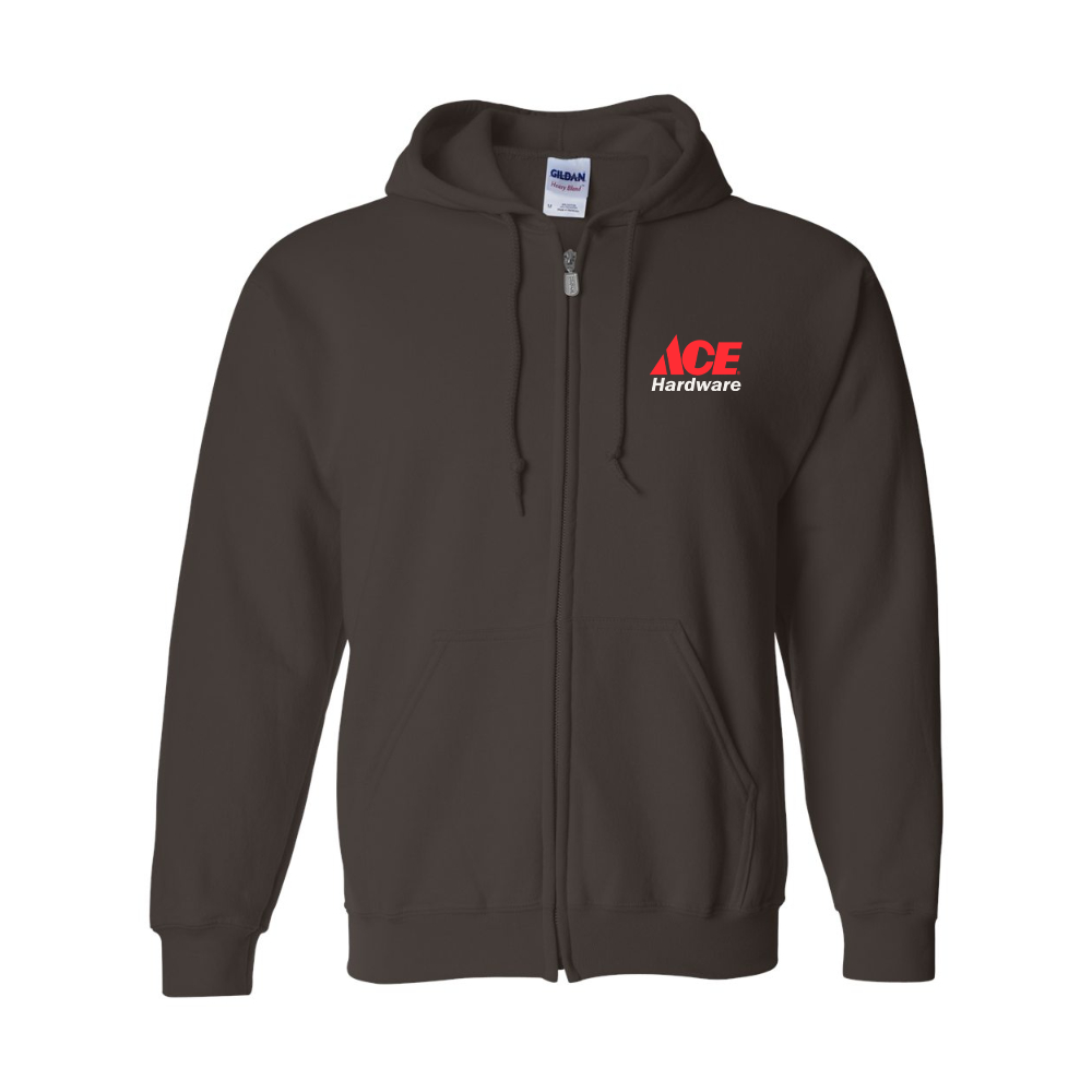 Men's ACE Hardware Logo Gildan  Heavy Blend Full Zip Hooded Sweatshirt