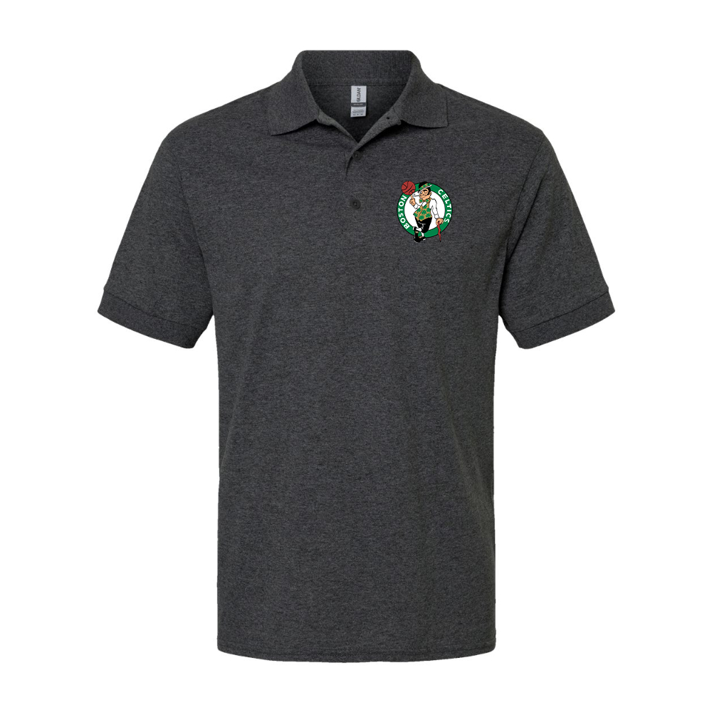 Men's Boston Celtics Logo Gildan Dry Blend Jersey Polo