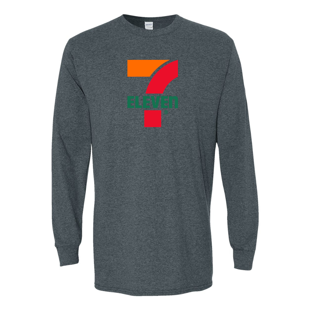 Men's 7 Eleven Logo Gildan Heavy Cotton Long Sleeve T-Shirt