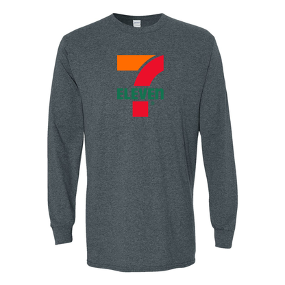 Men's 7 Eleven Logo Gildan Heavy Cotton Long Sleeve T-Shirt