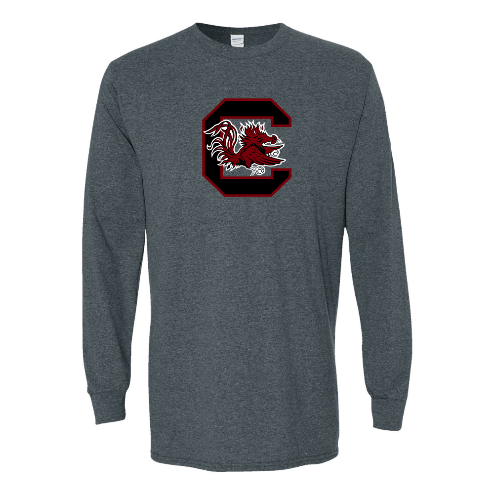 Men's South Carolina Gamecocks Logo Gildan Heavy Cotton Long Sleeve T-Shirt