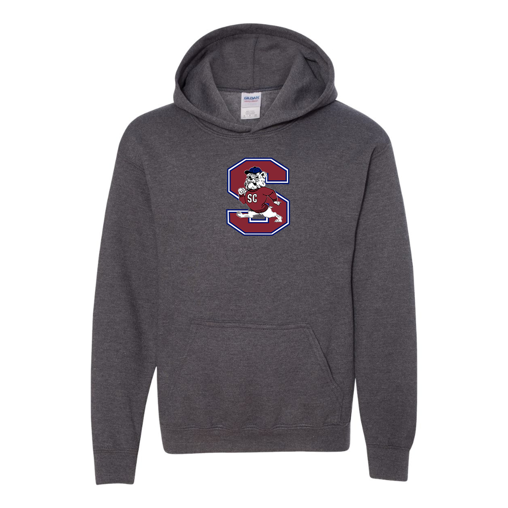 Youth South Carolina State Bulldogs Logo Gildan Heavy Blend  Hooded Sweatshirt