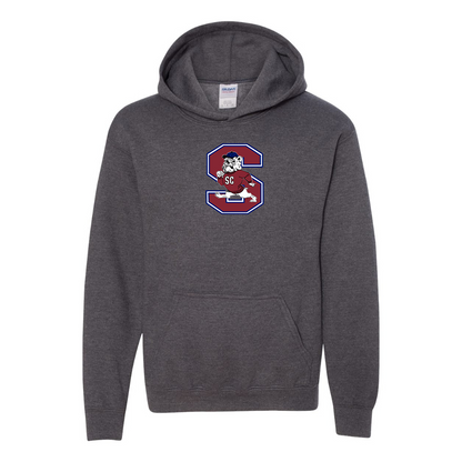 Youth South Carolina State Bulldogs Logo Gildan Heavy Blend  Hooded Sweatshirt