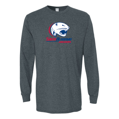 Men's South Alabama Jaguars Logo Gildan Heavy Cotton Long Sleeve T-Shirt