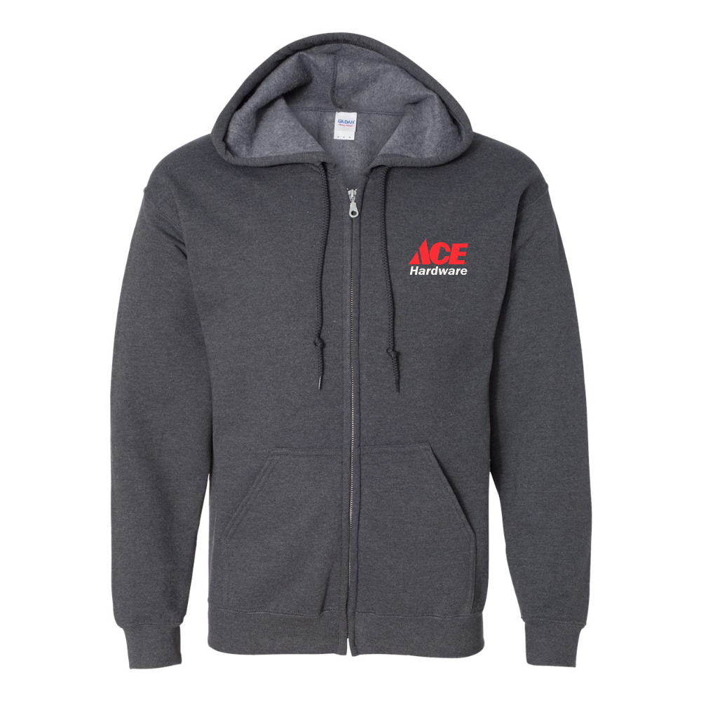 Men's ACE Hardware Logo Gildan  Heavy Blend Full Zip Hooded Sweatshirt