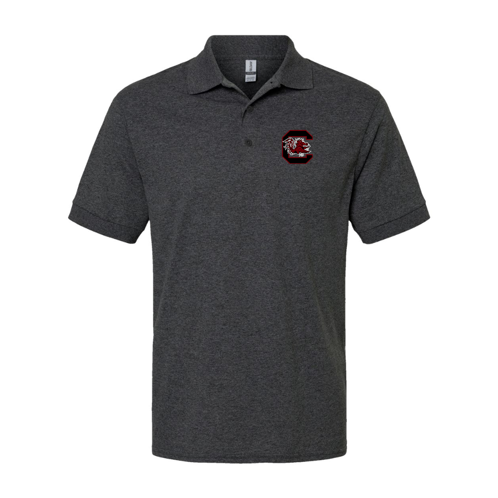 Men's South Carolina Gamecocks Logo Gildan Dry Blend Jersey Polo